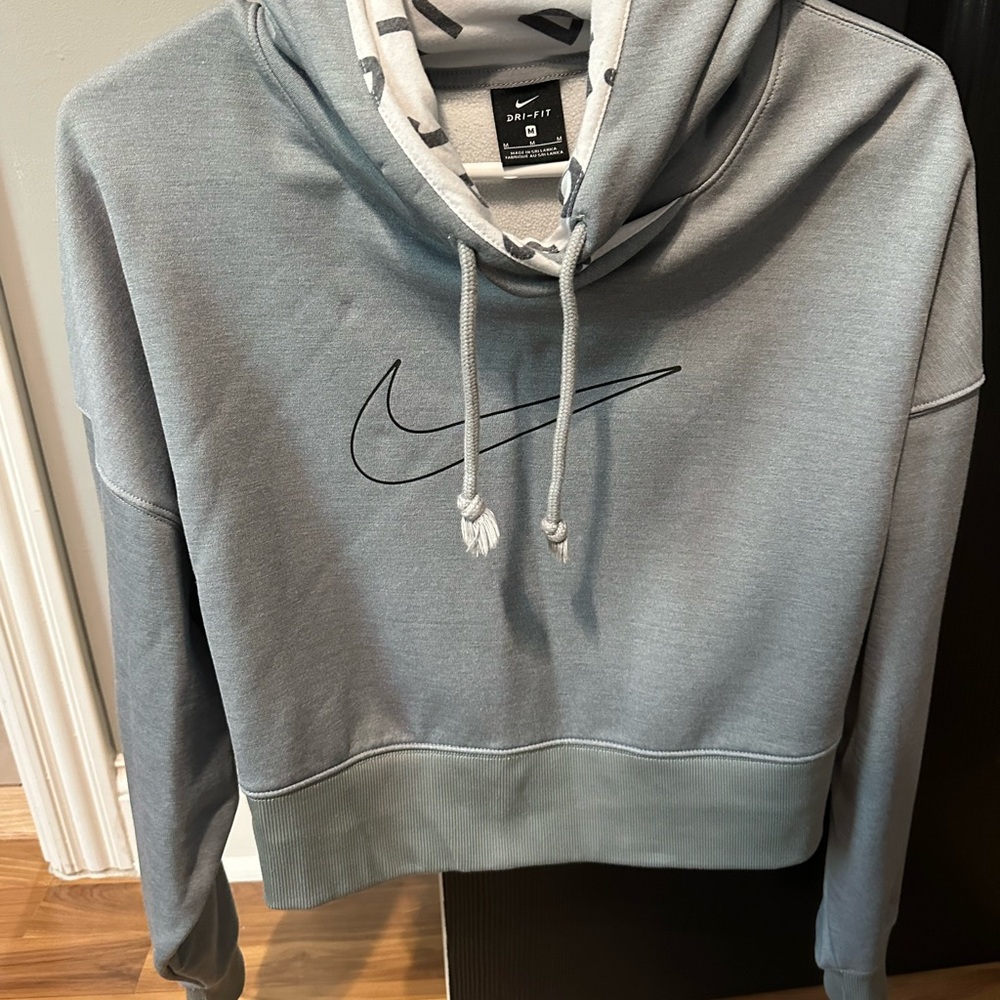 Nike Women's Gray cropped Hoodie